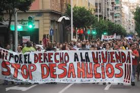 demonstration gg zwangsräumung in spanien